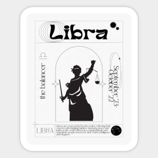 Libra Zodiac Sign Personality Card Sticker